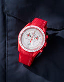 Curved Vertech Rubber Strap - Red - OM Luxury